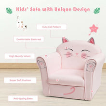 Load image into Gallery viewer, Kids Cat Armrest Couch Upholstered Sofa
