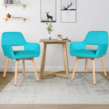 Load image into Gallery viewer, Set of 2 Modern Accent Armchairs-Blue
