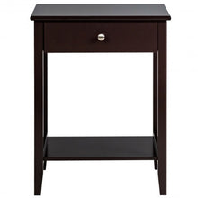Load image into Gallery viewer, Wooden Nightstand  End Table Storage Display -Brown
