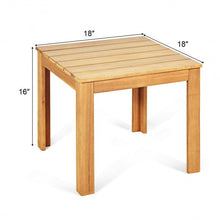 Load image into Gallery viewer, Wooden Square Patio Coffee Bistro Table-Natural
