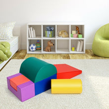 Load image into Gallery viewer, 6 Piece Climb Crawl Play Set Indoor Kids  Toddler -Red
