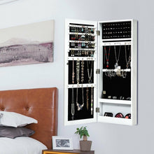 Load image into Gallery viewer, Wall Mounted Mirrored Storage Jewelry Cabinet
