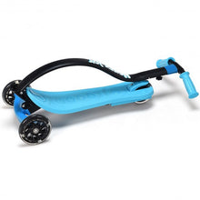 Load image into Gallery viewer, Folding Kids C Shape Anti-Collision Adjustable Kick Scooter -Blue
