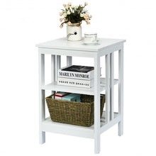 Load image into Gallery viewer, 3-tier Side Table Nightstand with Stable Structure-White
