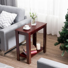 Load image into Gallery viewer, Espresso Wooden Sofa End Table Side Table

