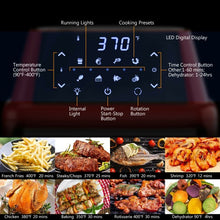 Load image into Gallery viewer, 19 QT Multi-functional Air Fryer Oven 1800W Dehydrator Rotisserie-Red

