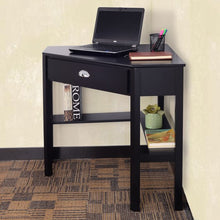 Load image into Gallery viewer, Corner Wooden PC Laptop Computer Desk-Black
