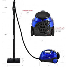 Load image into Gallery viewer, 2000W Heavy Duty Multi-purpose Steam Cleaner Mop with Detachable Handheld Unit-Blue
