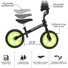 Load image into Gallery viewer, Adjustable Toddler Running Balance Bike with Non-slip Handle-Black
