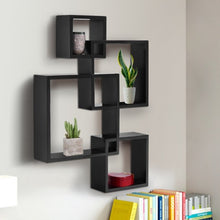 Load image into Gallery viewer, 4 Intersecting Square Floating Wall Mounted Shelf
