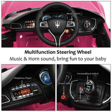 Load image into Gallery viewer, 12 V Remote Control Maserati Licensed Kids Ride on Car-Pink
