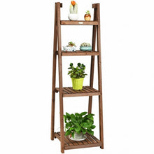 Load image into Gallery viewer, Folding Flower Stand Rack Wood Plant Storage Display Shelf

