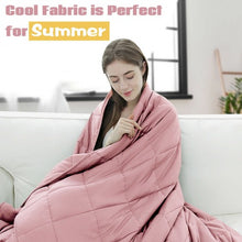 Load image into Gallery viewer, 10 lbs Premium Cooling Heavy Weighted Blanket-Pink
