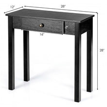 Load image into Gallery viewer, Small Space Console Table with Drawer for Living Room Bathroom Hallway-Black
