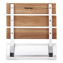 Load image into Gallery viewer, Wall Mounted Teak Wooden Folding Shower Bath Seat
