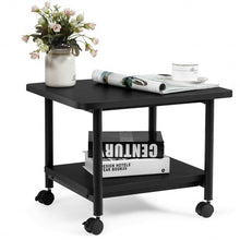 Load image into Gallery viewer, Under Desk Printer Stand with 360? Swivel Casters-Black
