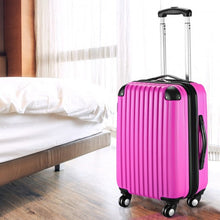 Load image into Gallery viewer, GLOBALWAY 20&quot; ABS Carry On Luggage Travel Bag Trolley Suitcase 8 color-Heart Pink
