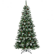 Load image into Gallery viewer, 8 Feet Snow Flocked Artificial Christmas Hinged Tree
