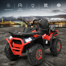 Load image into Gallery viewer, 12 V Kids Electric 4-Wheeler ATV Quad with MP3 and LED Lights-Red
