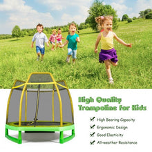 Load image into Gallery viewer, 7FT Kids Trampoline W/ Safety Enclosure Net-Yellow
