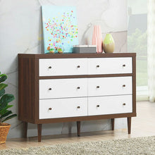 Load image into Gallery viewer, 6 Drawer Wood Chest of Drawers Storage Freestanding Cabinet Organizer
