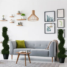 Load image into Gallery viewer, 2 pcs 3 ft  In/outdoor Decoration Artificial Cedar Spiral Tree
