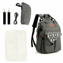 Load image into Gallery viewer, Waterproof Large Diaper Bag Backpack w/ USB Charging
