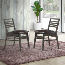 Load image into Gallery viewer, Set of 2 Armless PU Leather Dining Side Chairs-Brown

