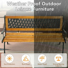 Load image into Gallery viewer, Outdoor Cast Iron Patio Bench
