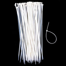 Load image into Gallery viewer, 1000 pcs 12&quot; Nylon Plastic Self Lock Cable Loop Ties Wire-White
