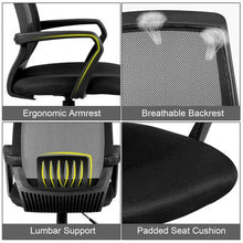 Load image into Gallery viewer, Lumbar Support Adjustable Rolling Swivel  Mesh Office Chair
