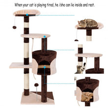 Load image into Gallery viewer, 43&quot; Cat Tree Kitten Activity Tower with Scratching Posts-Coffee
