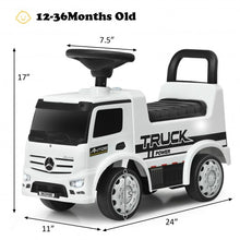 Load image into Gallery viewer, Children Push and Ride Racer Licensed Mercedes Benz Push Truck Car-White
