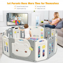 Load image into Gallery viewer, 14-Panel Foldable Baby Playpen Safety Yard with Storage Bag
