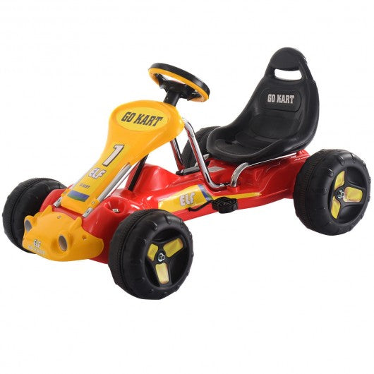 Go Kart Kids Ride On Car Pedal Powered Car 4 Wheel Racer Toy Stealth Outdoor-Red