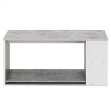 Load image into Gallery viewer, Coffee Table Sofa Side Table with Storage Shelves -Gray
