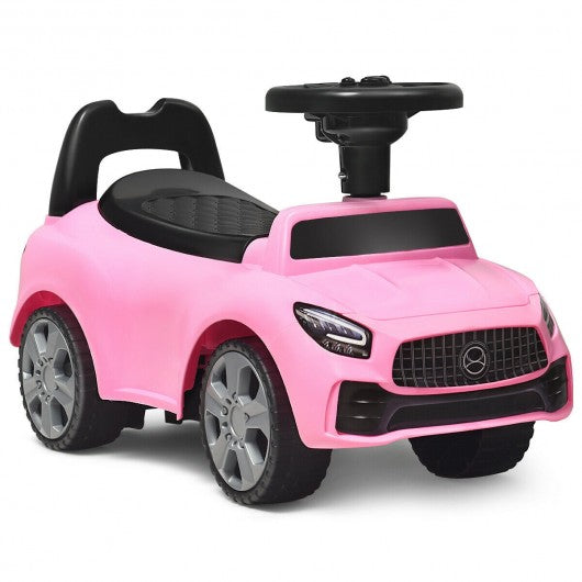 Foot-to-Floor Kids Ride-On Push Toddler Sliding Car-Pink