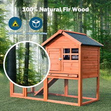 Load image into Gallery viewer, Outdoor Wooden Rabbit hutch-Natural
