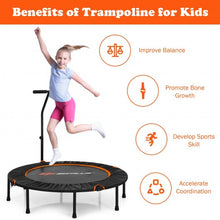 Load image into Gallery viewer, 47&quot; Folding Trampoline Fitness Exercise Rebound with Handle for Adults and Kids-Orange
