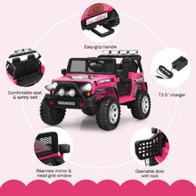 Load image into Gallery viewer, 12V Kids Remote Control Electric  Ride On Truck Car with Lights and Music -Pink
