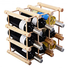 Load image into Gallery viewer, Wooden Bottle Rack Wine Holder for 12 Bottles
