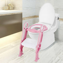 Load image into Gallery viewer, Potty Training Toilet Seat w/ Step Stool Ladder-Pink
