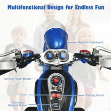 Load image into Gallery viewer, 6V 3 Wheel Kids Motorcycle-Blue
