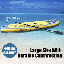 Load image into Gallery viewer, Goplus 11&#39; Inflatable Stand up Paddle Board SUP with 3 Fins

