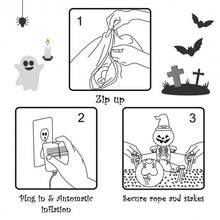 Load image into Gallery viewer, 4.5&#39; Halloween Inflatable Ghost in Pumpkin with Light
