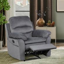 Load image into Gallery viewer, Manual Reclining Single Sofa with Footrest-Gray
