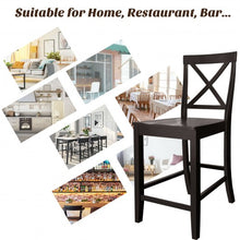Load image into Gallery viewer, 24&quot; 2 Pack Rubber Wood Frame Kitchen Chairs
