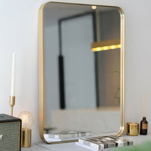 Load image into Gallery viewer, 32&quot; x 20&quot; Metal Frame Wall-Mounted Rectangle Mirror-Golden
