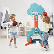 Load image into Gallery viewer, 3-in-1 Kids Basketball Hoop Set with Balls-Green
