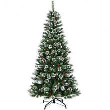 Load image into Gallery viewer, 7 ft Snow Flocked Artificial Christmas Hinged Tree
